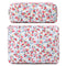 2 Pcs Quilted Makeup Bag Floral Cosmetic Bag Cotton Large Travel Coquette Toiletry Puffer Bag Aesthetic Cute Glossier Makeup Bag for Women Girls...
