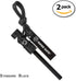 Swiss Safe 5-in-1 Fire Starter with Compass, Paracord and Whistle (2-Pack) for Emergency Survival Kits, Camping, Hiking, All-Weather Magnesium Fer...