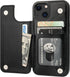 Compatible with iPhone 13 Wallet Case with Card Holder, PU Leather Kickstand Card Slots Case, Double Magnetic Clasp Durable Shockproof Cover 6.1 I...