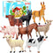 Animal Figurines, Big Animal Toys, 8 Pcs Farm Animals Figurines Toys, Realistic Plastic Animals Playset, Educational Learning Toy Set for Kids Tod...