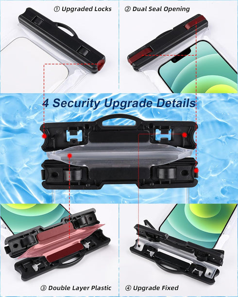 Clear Waterproof Phone Pouch: 2 Pack 2024 Cruise Ship Essentials Must Haves Dry Bag for Vacation Beach Travel Kayak Accessories Water Proof Case f...