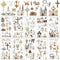 Whaline 10 Sheet Christian Bible Rub on Transfer for Crafts Church Cross Floral Candle Rub on Transfer Inspirational Religious Furniture Decal for...