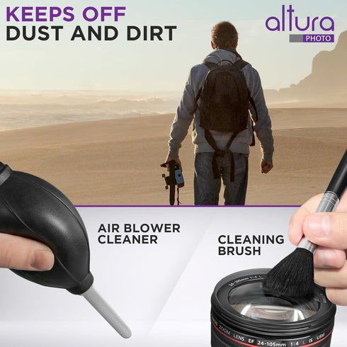 Altura Photo Professional Cleaning Kit for DSLR Cameras and Sensitive Electronics Bundle with 2oz Altura Photo Spray Lens and LCD Cleaner - Camera...