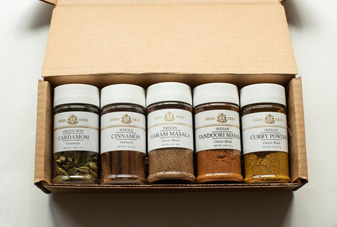 India Tree South Asian Spice Kit - Tandoori Masala, Garam Masala, Curry Powder, Cinnamon, and Cardamom - 8.9 Ounces Total...