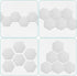 Navaris Hexagon Felt Board Tiles - Set of 6 Notice Memo Bulletin Boards with Push Pins Pack 5.9 x 7 inches (15 x 17.7 cm) - White...
