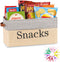 Snack Organizer for Countertop, Snack Storage Containers for Pantry with 10 Chip Clips, Burlap Snack Basket Organizer and Snack Bin for Kitchen Or...