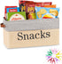 Snack Organizer for Countertop, Snack Storage Containers for Pantry with 10 Chip Clips, Burlap Snack Basket Organizer and Snack Bin for Kitchen Or...