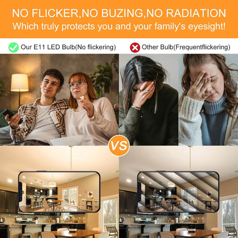 E11 LED Bulb Dimmable,JDE11 75W Halogen Bulbs Equivalent,T4 Mini Candelabra LED Bulb Dimmable 7.5W 800LM,Warm White 3000K,120V 75W 100W JDE11 LED ...