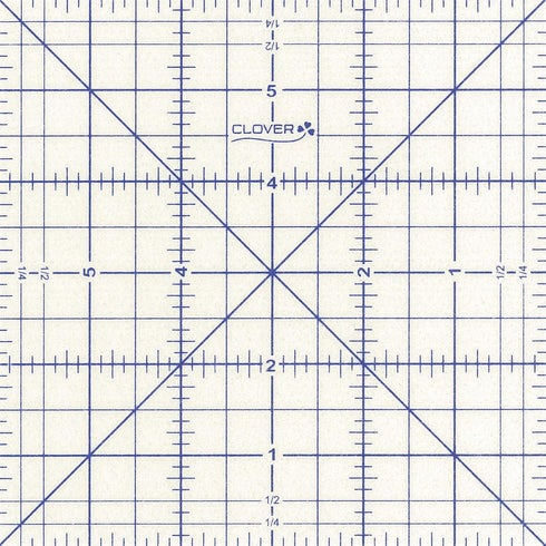 Clover Hot Hemmer Ruler 6"X6" - Square...