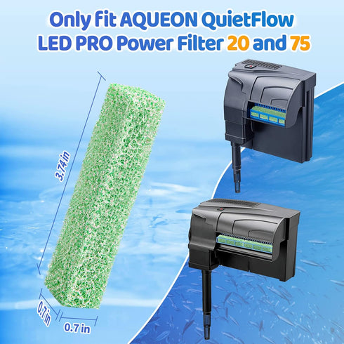 HiTauing 12 Count Phosphate Reducer Filter Pads for aqueon?Fish Tank Filter Pads for QuietFlow LED PRO Model 20 and 75...
