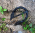 Viking Cloak Pin, Norse BlackLeaf Penannular Brooch, Medieval Apron Buckle Clasp Cloak Badge, Cloak Pin Black...