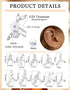 10Pcs 16G G23 Titanium Cartilage Earrings Stud Opal CZ Flower Star Leaf Ball Flat Back Labret Studs Conch Helix Tragus Daith Piercing Jewelry Sets...