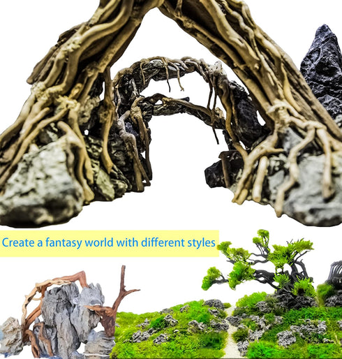 8 Pack Natural Driftwood for Aquarium, Aquarium Decor Spider Wood Freshwater Fish Tank Reptile Driftwood Branch (3.15"- 4")...