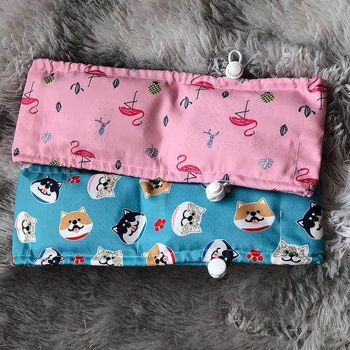 KUDES Dog Cooling Bandana Collar with Recyclable Ice Packs, Pet Dog Adjustable Ice Chill Out Collar Scarf Neck Cooler Wrap for Cat Small Medium La...
