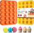 2PCS Silicone Mini Muffin Cupcake Pan, Kaloo Nonstick 24 Cups Silicone Muffin Pans for Baking, Great for Muffin, Cakes, Tart, Bread, Dishwasher Sa...