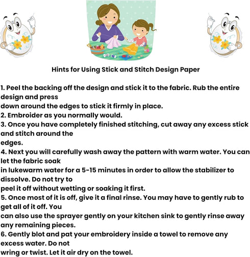 Dog Hand Embroidery Patterns Transfers Kit 26 Pieces on Stick and Stitch Water Soluble Sewing Stabilizer Paper for Beginners and Adults Hand Sewin...