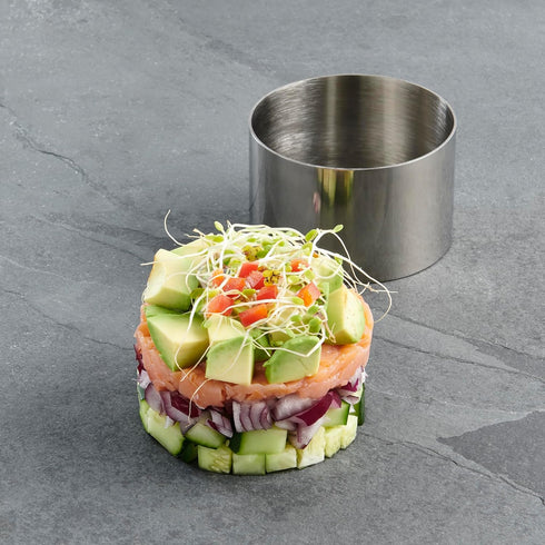 Cutlery-Pro Food Plating Presentation Ring, Cat Cora Approved, 18/8 Stainless Steel, 3.5 x 2-Inch...