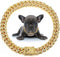LEIFIDE Dog Chain Collar Diamond Link Dog Collar 12 mm Wide Dog Necklace Metal Cat Chain Pet Crystal Collar Jewelry Accessories for Small Medium L...