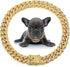 LEIFIDE Dog Chain Collar Diamond Link Dog Collar 12 mm Wide Dog Necklace Metal Cat Chain Pet Crystal Collar Jewelry Accessories for Small Medium L...