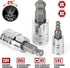 Powerbuilt 642402 SAE Wobble Ball Hex Bit Set, 8-Piece, Silver...