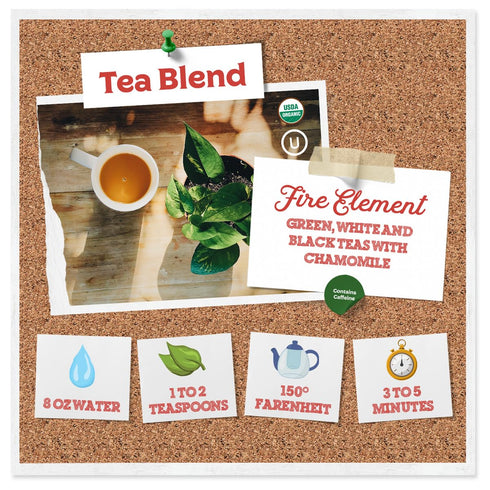 Fermentaholics - Element Kombucha Tea Blends | USDA Certified Organic Kombucha Tea Blend | Kosher Certified (Fire Blend)...