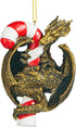 Gothic Dragon with a Candy Cane Sweet Tooth Christmas Tree Ornament, 4 Inch, Single...