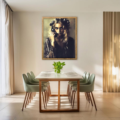 Posterizer 1 pcs-comedic high fashion retro art of woman-black and white photo 2-Photography Art-Retro Art-Decor for Home & Office- unframed wall ...