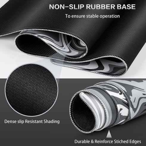 Gaming Mouse Pad, Canjoy Fluid Pattern Mouse Pad 31.5x15.9inch Large Extended Computer Mouse Mat Keyboard Full Desk Mousepad for Gaming, Office, H...