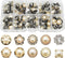 80Pcs Women Shirt Brooch Buttons Cover up Button Pin Safety Brooch Buttons 10 Style No-Sew Replacement for Clothing Dress Sweater Shoes Hats Decor...