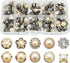80Pcs Women Shirt Brooch Buttons Cover up Button Pin Safety Brooch Buttons 10 Style No-Sew Replacement for Clothing Dress Sweater Shoes Hats Decor...