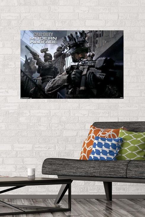Trends International Call of Duty: Modern Warfare - Co-Op Wall Poster, 22.375" x 34", Premium Poster & Mount Bundle...