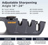 Deiss PRO Knife Sharpener With Adjustable Angle Knob - Handheld Manual Knife Sharpeners for Kitchen Knives, Scissors Sharpener, Pocket Knife Sharp...