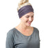 RiptGear Stretch Sport Headband for Women (Solid Gray) — Made of Non-Slip Sweat Wicking Fabric — Great for Yoga, Running or The Gym — Soft Headban...