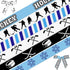 6 Rolls Hockey Ribbon for Wrapping Gifts Crafts, Ice Hockey Theme Ribbon for Gift Wrapping Home Decorations DIY 3/8" X 18 Yards, Grosgrain Blue Sp...