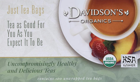 Davidson's Organics, Decaffeinated Earl Grey, 100-count Unwrapped Tea Bags...