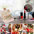 Travel Jewelry Box, PU Leather Small Jewelry Organizer for Women Girls, Double Layer Portable Mini Travel Case Display Storage Holder Boxes for St...