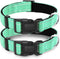 2 Pack Reflective Dog Collar with Safety Locking Buckle, Adjustable Soft Breathable Comfortable Nylon Pet Collar for Small, Medium and Large Dogs,...