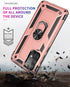 Military Grade Drop Impact for Samsung Galaxy A52 5G Case 360 Metal Rotating Ring Kickstand Holder Armor Heavy Duty Shockproof Case for Galaxy A52...
