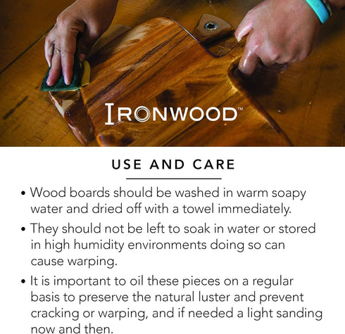 Ironwood Gourmet Cutting Board, Acacia Wood, 10.6 x 7-Inch...