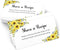 321Done Sunflower Request a Recipe Card (Set of 50) 3.5x2 White - Floral Recipe Share Insert Card for Bridal Shower Invitation, Keepsake, Heavy Ca...