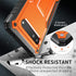 FITO for Google Pixel 6A Case, Dual Layer Shockproof Heavy Duty Case with Tempered Glass Screen Protector Built-in Kickstand (Orange)...