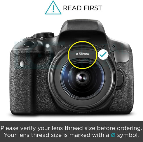 Altura Photo 58mm Lens Cap - 2 Pack Canon Lens Cap Cover for EOS Rebel T8i, T7, T7i, T6, T6i, T5, T5i, T3, SL3, 90D, 80D, T100 with Canon EF-S 18-...