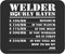 Funny Gag Sarcastic Mousepad Welder Hourly Rate Funny Welding Worker Employees Coworker Men Women Gift Office Poster Black Computer Mouse mat Mous...