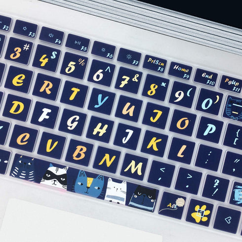 Sanfulin Keyboard Cover Skin for Microsoft Surface Laptop 3 13.5''&15'' and Surface Book 3 13.5''&15'',Silicon Keyboard Protector with Big Letter ...