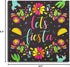 Sparkle and Bash 100 Pack Let's Fiesta Party Napkins for Kids Birthday, Cinco de Mayo Decorations (Black, 6.5 In) - Mexican Decorations for Party...
