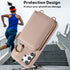 Furiet Wallet Case for Samsung Galaxy S22 Ultra 5G with Shoulder Strap Ring Buckle, Luxury PU Leather Zipper Flip Organ Purse, Card Holder Stand P...