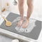 Bathroom Shower Mat Non-Slip Soft PVC Supportive Textured Quick Drain Loofah Foot Massage Multifunctional Floor Mat for Home & Hotel (Grey, 16"*24...