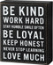 Be Kind Wooden Box Signs with Positive Quotes Sayings Inspirational Desk Decor Family Motivational Signs with Quotes for Farmhouse Office Employee...