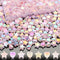 200 Pcs Star Heart Acrylic Beads for Jewelry Making, Heart Star Shape Beads Bulk with Box, 11mm Mixed Color Heart Star Loose Beads Charms Spacer B...