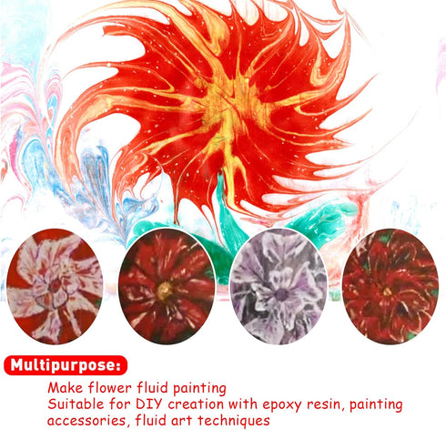 6Pcs/Set Flower Pour Cups Silicone Split Cup for Paint Pouring Acrylic Pouring Flower Strainers Fluid Art Pour DIY Resin Molds for Making Painting...